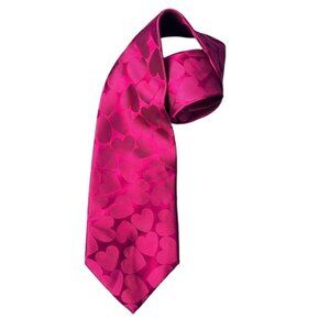 Le Chateau Red Silk Heart Tie